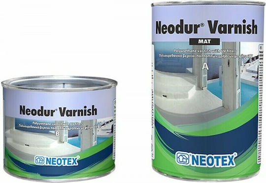 Neotex Neodur Βερνίκι Επιφάνειας Πολυουρεθάνης 2 Συστατικών Άχρωμο Ματ 1lt
