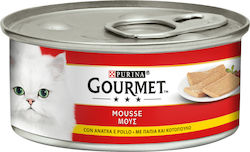 Purina Gourmet Храна за мокри котешки хранилки за възрастни котки с Може да с Пилешко / Патица Мус 195гр 1бр