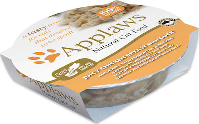 Applaws Natural Cat Food Nasses Katzenfutter für Katze in Dose mit Huhn und Ente 60gr