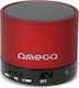 Omega OG47 Bluetooth-Lautsprecher 3W mit Radio und Batterielaufzeit bis zu 5 Stunden Rot