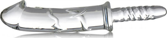 XR Battle Rammer Phallic Glass Thruster Dildo din sticlă Clar 28cm
