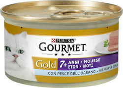 Purina Gourmet Gold Nasses Katzenfutter für Katze in Dose mit Fisch 85gr