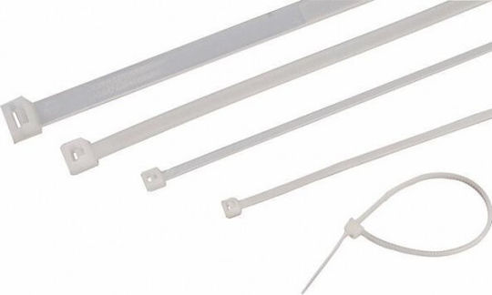 SAS Δεματικά Καλωδίων Πλαστικά 430mmx4.8mm σε Λευκό χρώμα (100τμχ) (AK-KO-017)