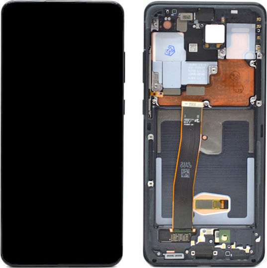 Samsung Οθόνη mit Touch-Mechanismus und Rahmen für Galaxy S20 Ultra (Schwarz)