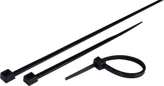 SAS Plastic Cable Ties 250mmx3.6mm In Black Colour 100pcs AK-KO-149