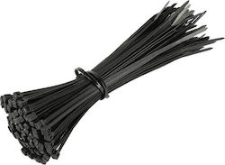 V-TAC Plastic Cable Ties 200mmx2.5mm In Black Colour 100 Pieces 11164