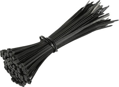 V-TAC Pack of 100pcs Black Plastic Cable Ties 200x2.5mm 11164