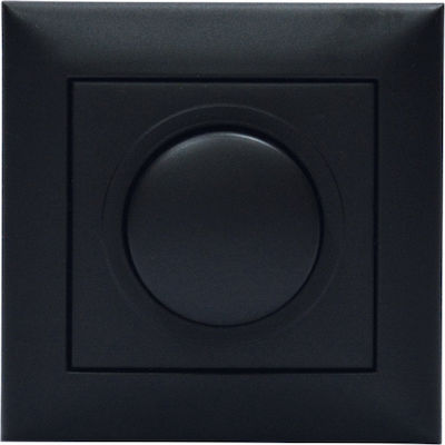 Solomon Recessed LED Complete Dimmer Switch Rotary 200W Black