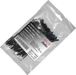 Adeleq Pack of 100pcs Black Plastic Cable Ties 120x2.5mm 19-120251