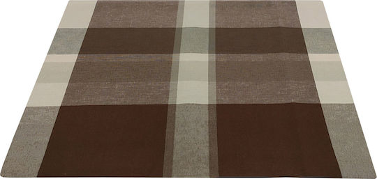 Le Blanc Καρέ Καρό Brown-Beige 140x140εκ.
