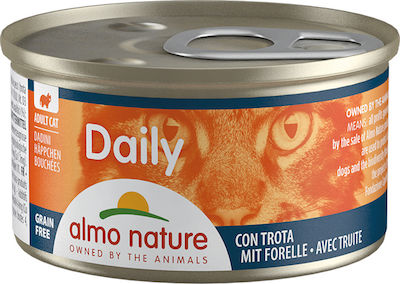 Almo Nature Daily Wet Food for Adult Cats In Can with Trout 1pc 85gr