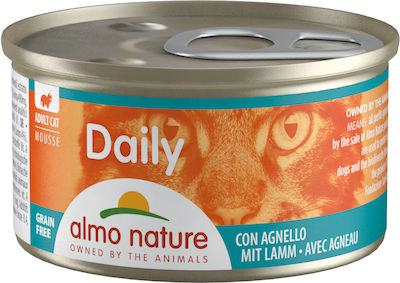 Almo Nature Daily Nasses Katzenfutter für Katze in Dose mit Lamm 85gr