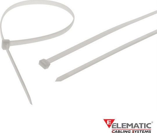 Elematic Legături Cablu Din Plastic 365mmx7.5mm În Culoare Albă 100 Bucăți 5227E