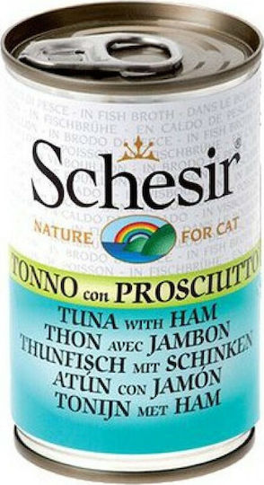 Schesir Nature for Cat Hrană Umedă pentru Pisici Adulte în Conservă cu Ton fără Gluten 140gr