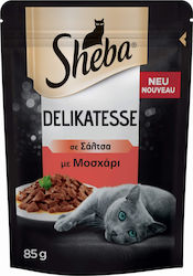 Sheba Delikatesse Wet Food for Adult Cats In Pouch with Calf 1pc 85gr