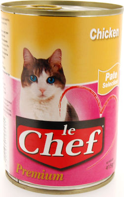 Le Chef Κονσέρβα Wet Food for Adult Cats In Can with Chicken Πατέ 1pc 400gr