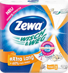 Zewa Paper Towel Wisch & Weg Extra Lang 2 Rolls 188gr