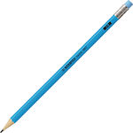 Stabilo Neon 4907 Pencil HB with Eraser Light Blue