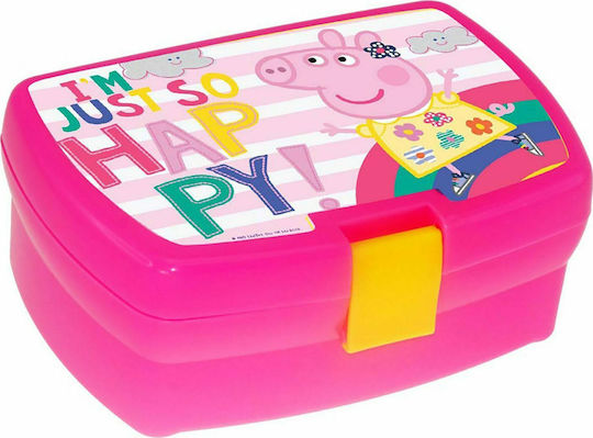 Diakakis Kids Lunch Plastic Box 0.8lt Pink L16xW11xH6.5cm