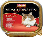 Animonda Senior Nasses Katzenfutter für Katze in Tablett mit Rindfleisch 100gr