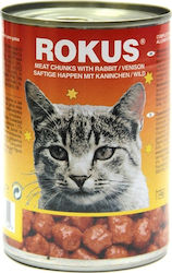 Rokus Κονσέρβα Wet Food for Adult Cats In Can with Rabbit 1pc 410gr