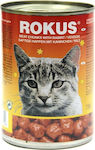 Rokus Dose Nassfutter für Erwachsene Katzen in Dose mit Kaninchen 410gr