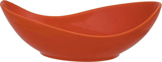 Art et Lumiere Imagination Porcelain Salad Bowl Orange 23.5x23.5x5cm