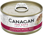 Canagan Κονσέρβα Wet Food for Cats In Can with Beef / Chicken In Jelly 1pc 75gr