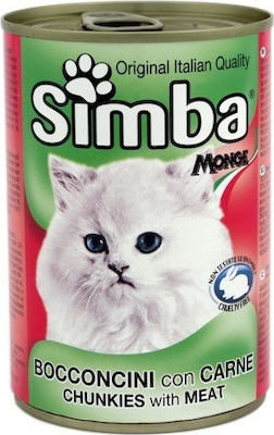 Simba Monge Wet Food for Adult Cats In Can with Calf 1pc 415gr