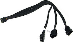 Phobya Y-cable 4 pin PWM to 3 x 4 PIN PWM | 30 cm black (FBA_81098)