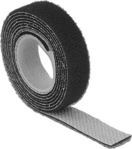 DeLock Hook & Loop Black Self-Adhesive Hook & Loop Tape Black 13mmx1m 1pcs