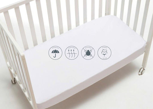 Interbaby Waterproof Kids Bed Mattress Protector Cotton with Envelope Cover 80x130εκ.