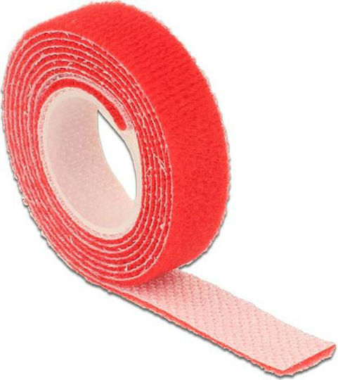 DeLock Hook & Loop Red Adhesive Tape Red 1m x 13mm