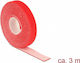 DeLock Hook & Loop Rote Klebebänder Klettverschluss-Band Rot 3m x 13mm