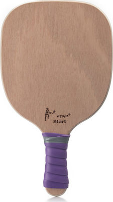 "το αγόρι" Start Beach Racket Beige 400gr with Straight Handle Purple