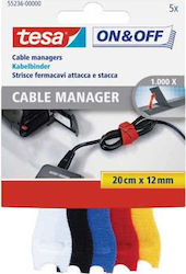 Tesa Kabelbinder Plastisch 200mmx12mm in Mehrfarbige Farbe (5Stück) (55236-00000-01)