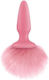 Ns Novelties Bunny Tails Πρωκτική Σφήνα Ροζ 7.9cm
