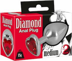 You2Toys Πρωκτική Σφήνα Diamond Medium Silver 8.2cm