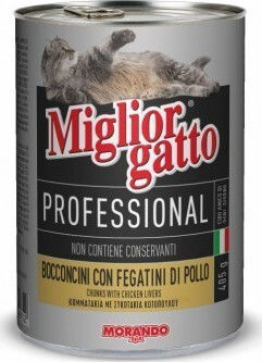 Morando Miglior Gatto Professional Υγρή Τροφή για Ενήλικες Γάτες σε Κονσέρβα με Συκώτι 405gr