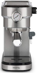 HKoenig EXP820 EXP820 Μηχανή Espresso 1350W Πίεσης 15bar Ασημί