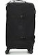 Kipling Spontaneous Medium Fabric Black Suitcase with 4 Wheels Height 66cm