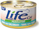 Lifecat Natural Hrană Umedă pentru Pisici Adulte în Conservă cu Ton 85gr