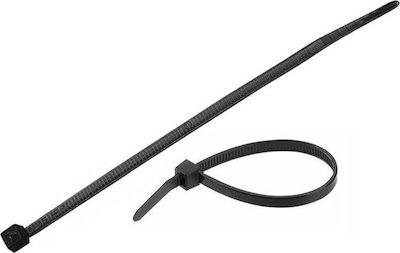 Pack of 200pcs Black Plastic Cable Ties 200x2.5mm RND 475-00665