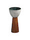 Bati Bali Kalahari Standwaschbecken Stein 50x50x90cm Schwarz