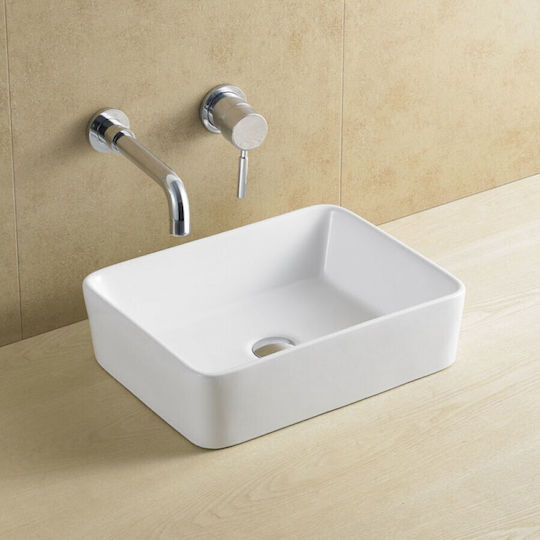 Ceramita F352 Aufgesetztes Waschbecken Porzellan 48x37x13cm Weiß