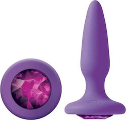 Ns Novelties Glams Gem Anal Plug Small Purple 6.8cm