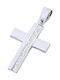 White gold women's cross K9, T04819