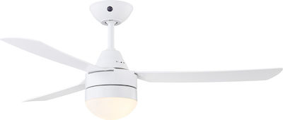 Bayside Megara 80531016 Ceiling Fan 122cm with Light and Remote Control White