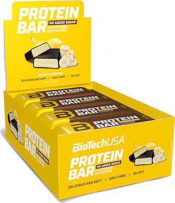 Biotech USA Protein Batoane cu 21gr Proteine și Aromă Banana 16x70gr