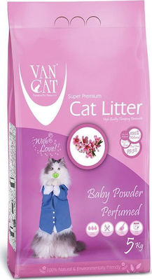 Van Cat Perfumed Clumping Odour Control Cat Litter Baby Powder 5kg